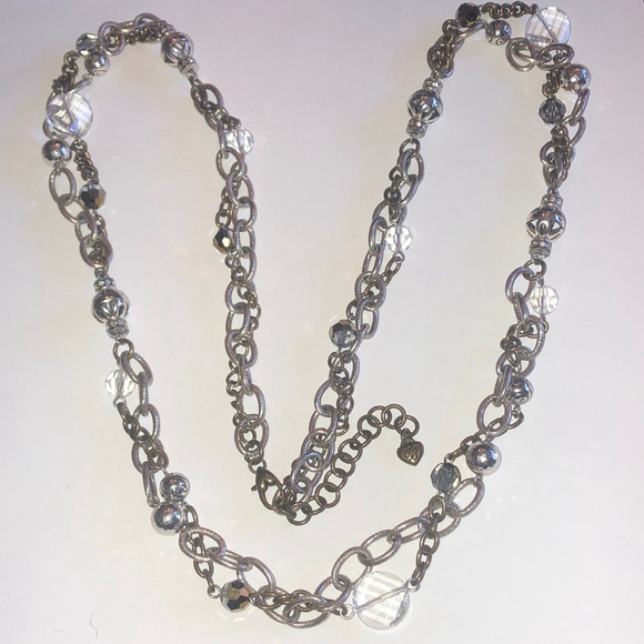 Brighton Metal Play Mixed Metal Tone Beaded Boho Twisted Chain Necklace - Picture 1 of 6